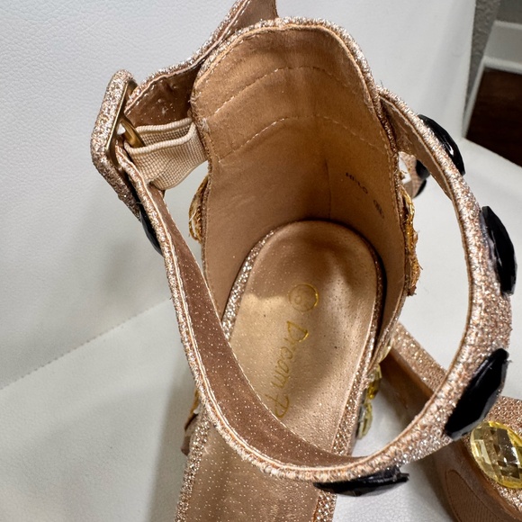 Gold Competition Heels with Yellow, Black & Silver Stones – 5” High✨ - Picture 9 of 9